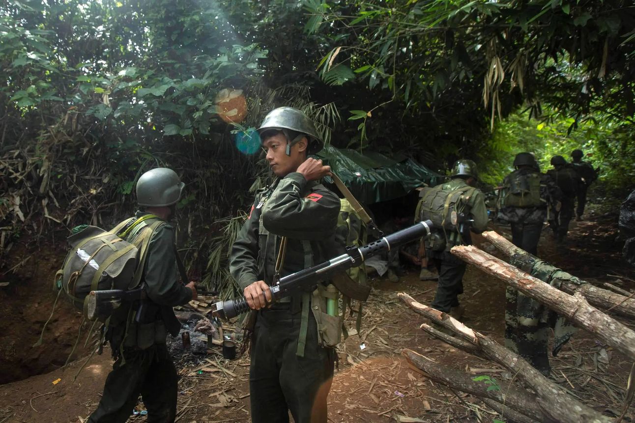 A file photo from 2016 of Kachin Independence Army soldiers. Photo: Hkun Lat/AFP/Getty Images