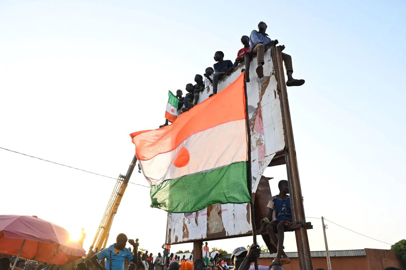 Supporters of the ruling military junta in Nigerâs capital. Photo: Agence France-Presse/Getty Images