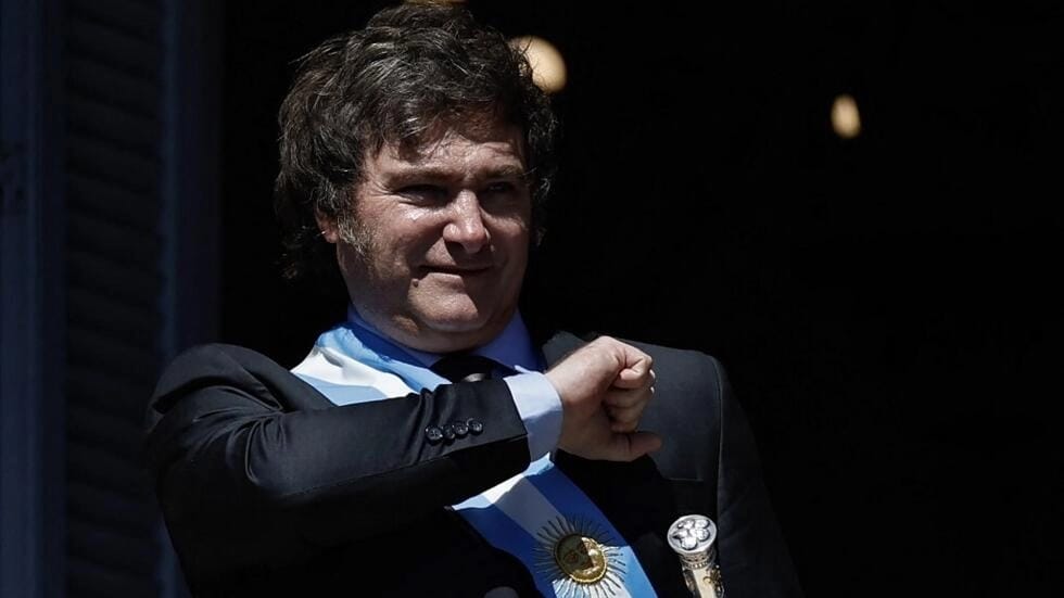 Javier Milei on his inauguration day in Buenos Aires last month. Photo: AFP